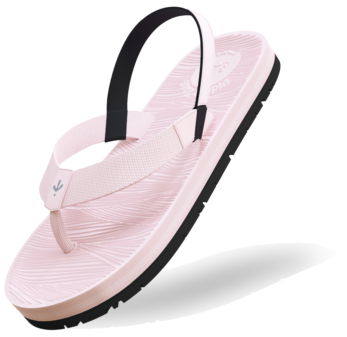 Bubble Gum pink kids flip flop with heel strap, customizable strap design